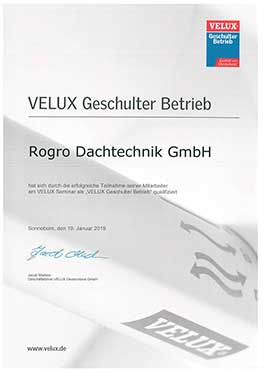 Velux geschulter Betrieb